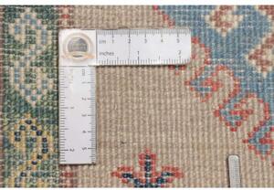 Tappeto Kazak Geometrico Beige Blu Corsia 84x293 Cm