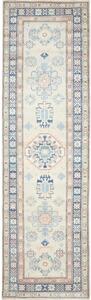 Tappeto Kazak Stilizzato Avorio Blu Corsia 90x312 Cm