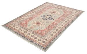 Tappeto Kazak Stilizzato Celeste Corallo 147x194 Cm