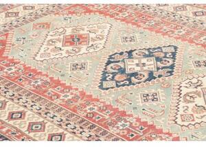 Tappeto Kazak Stilizzato Celeste Corallo 147x194 Cm