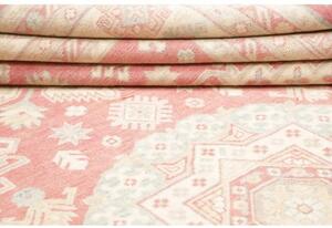 Tappeto Kazak Stilizzato Rosa Antico Avorio 265x360 Cm
