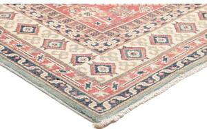 Tappeto Kazak Stilizzato Celeste Corallo 147x194 Cm
