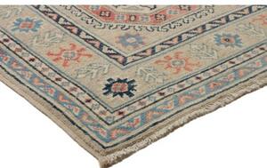 Tappeto Kazak Geometrico Beige Blu Corsia 83x388 Cm