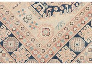 Tappeto Kazak Stilizzato Avorio Blu 147x204 Cm