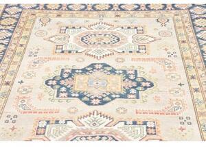 Tappeto Kazak Geometrico Avorio Blu 167x240 Cm