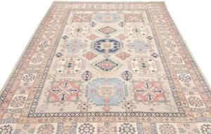 Tappeto Kazak Stilizzato Avorio Blu 203x294 Cm