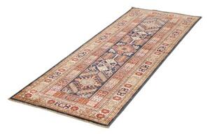 Tappeto Kazak Fine Stilizzato Blu Notte Rosso Mattone Corsia 77x200 Cm