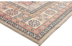 Tappeto Kazak Stilizzato Avorio Blu 203x294 Cm