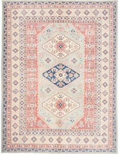 Tappeto Kazak Stilizzato Celeste Corallo 147x194 Cm