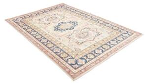 Tappeto Kazak Geometrico Avorio Blu 167x240 Cm