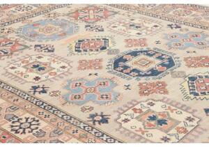 Tappeto Kazak Stilizzato Avorio Blu 203x294 Cm