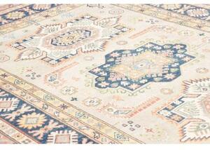 Tappeto Kazak Geometrico Avorio Blu 167x240 Cm
