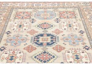 Tappeto Kazak Stilizzato Avorio Blu 203x294 Cm