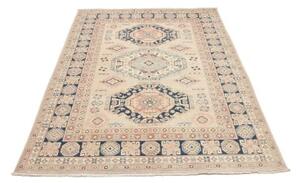 Tappeto Kazak Stilizzato Avorio Blu 147x204 Cm