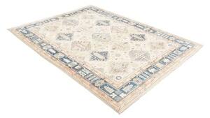 Tappeto Kazak Geometrico Avorio Blu 173x237 Cm