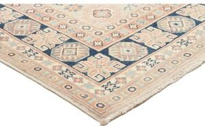 Tappeto Kazak Stilizzato Avorio Blu 147x204 Cm