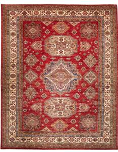 Tappeto Kazak Fine Stilizzato Rosso Avorio 257x316 Cm