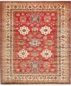 Tappeto Kazak Fine Stilizzato Rosso Avorio 260x312 Cm