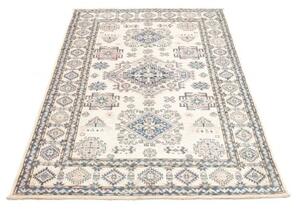 Tappeto Kazak Fine Stilizzato Avorio Blu 121x177 Cm