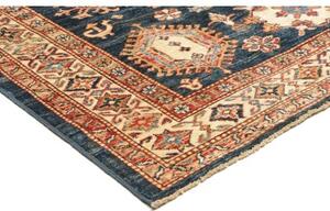 Tappeto Kazak Fine Stilizzato Blu Notte Avorio 146x207 Cm