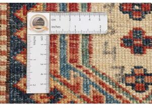 Tappeto Kazak Fine Stilizzato Blu Notte Avorio 146x207 Cm