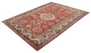 Tappeto Kazak Fine Geometrico Rosso Avorio 168x222 Cm