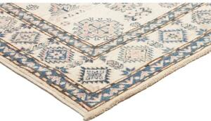Tappeto Kazak Fine Stilizzato Avorio Blu 121x177 Cm