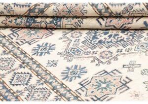 Tappeto Kazak Fine Stilizzato Avorio Blu 121x177 Cm