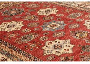 Tappeto Kazak Fine Stilizzato Rosso Avorio 260x312 Cm