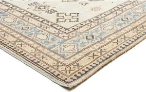 Tappeto Kazak Fine Geometrico Azzurro Chiaro Blu Scuro 165x247 Cm