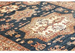 Tappeto Kazak Fine Stilizzato Blu Notte Avorio 146x207 Cm
