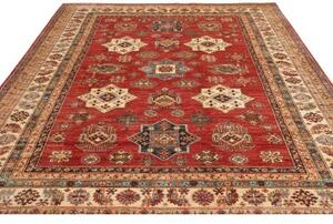 Tappeto Kazak Fine Stilizzato Rosso Avorio 260x312 Cm