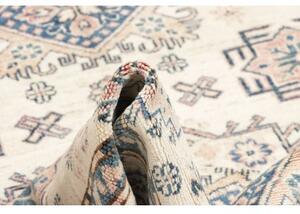 Tappeto Kazak Fine Stilizzato Avorio Blu 121x177 Cm