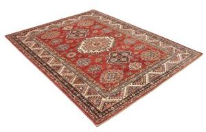 Tappeto Kazak Fine Geometrico Rosso Avorio 168x222 Cm