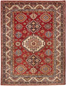 Tappeto Kazak Fine Geometrico Rosso Avorio 168x222 Cm
