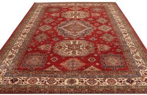 Tappeto Kazak Fine Stilizzato Rosso Avorio 257x316 Cm