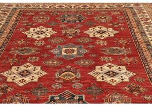 Tappeto Kazak Fine Stilizzato Rosso Avorio 260x312 Cm