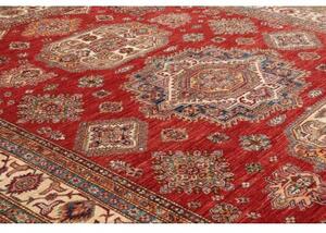 Tappeto Kazak Fine Stilizzato Rosso Avorio 257x316 Cm