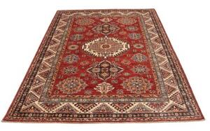 Tappeto Kazak Fine Geometrico Rosso Avorio 168x222 Cm
