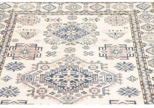 Tappeto Kazak Fine Stilizzato Avorio Blu 121x177 Cm
