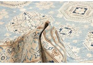 Tappeto Kazak Fine Geometrico Celeste Beige 249x340 Cm