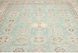 Tappeto Kazak Fine Stilizzato Azzurro Avorio 276x365 Cm