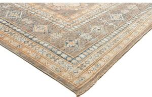 Tappeto Kazak Fine Geometrico Tortora Blu 246x332 Cm