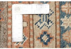 Tappeto Kazak Fine Geometrico Tortora Blu 246x332 Cm