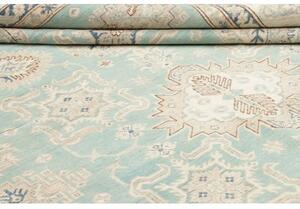 Tappeto Kazak Fine Stilizzato Azzurro Avorio 276x365 Cm