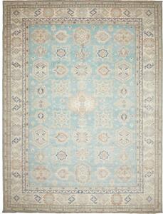 Tappeto Kazak Fine Stilizzato Azzurro Avorio 276x365 Cm