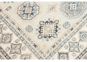 Tappeto Kazak Fine Geometrico Avorio Blu 172x240 Cm