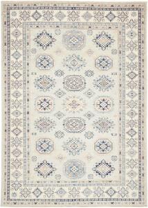 Tappeto Kazak Fine Geometrico Avorio Blu 172x240 Cm