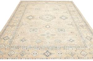 Tappeto Kazak Fine Stilizzato Beige Blu 248x309 Cm