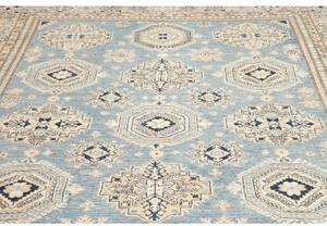 Tappeto Kazak Fine Geometrico Celeste Beige 249x340 Cm